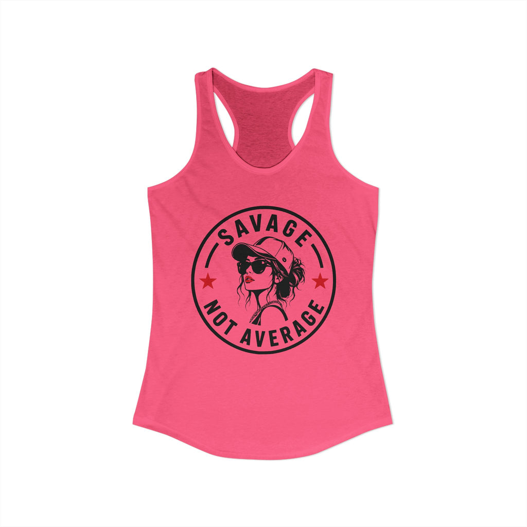 Savage Not Average Racerback Tank product view 6 – No Filter Daily