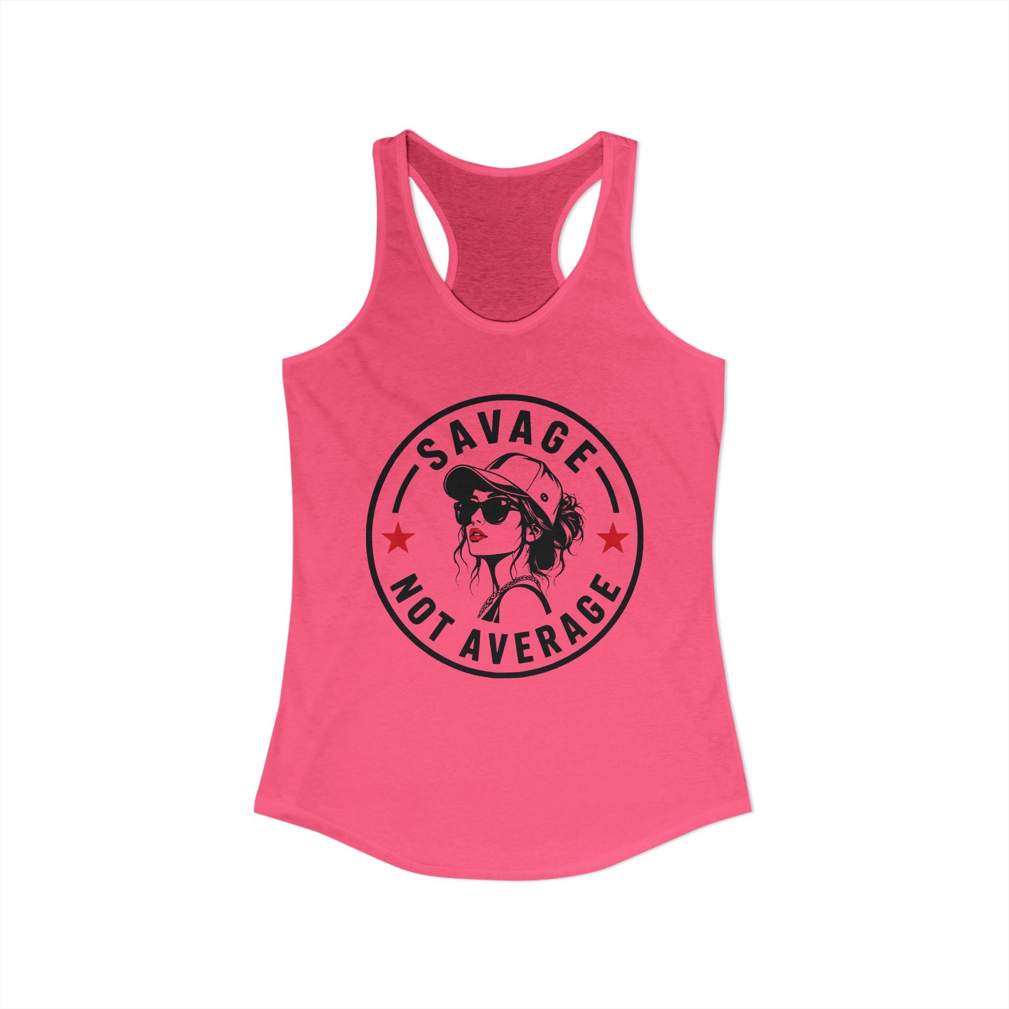 Savage Not Average Racerback Tank product view 6 – No Filter Daily
