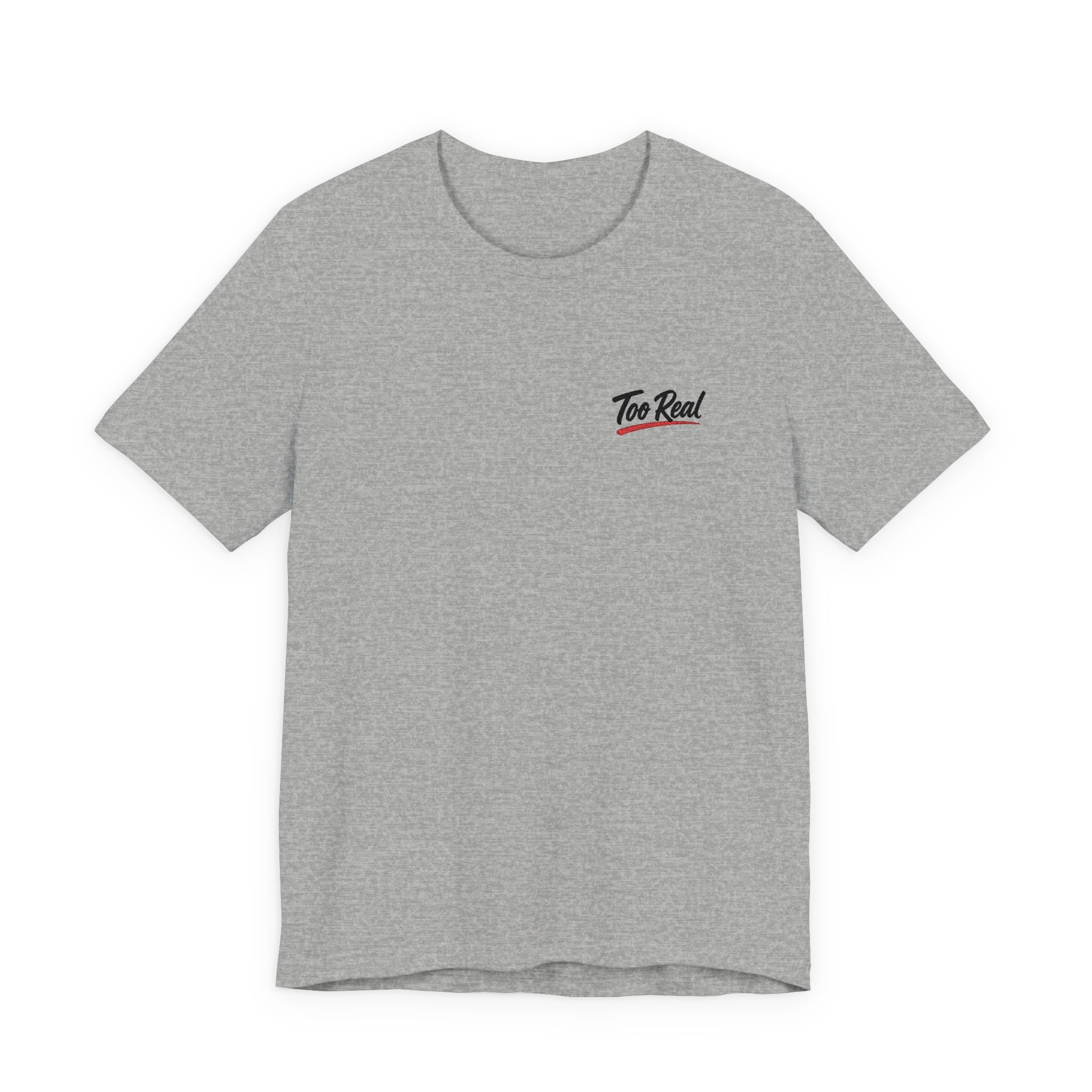 Vintage Embroidered Script 'Too Real' Tee