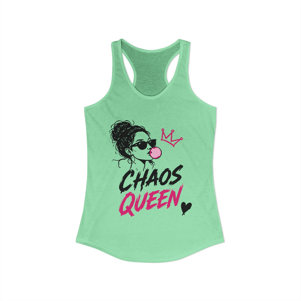 Queen of Chaos Racerback Tank product view 3 – No Filter Daily