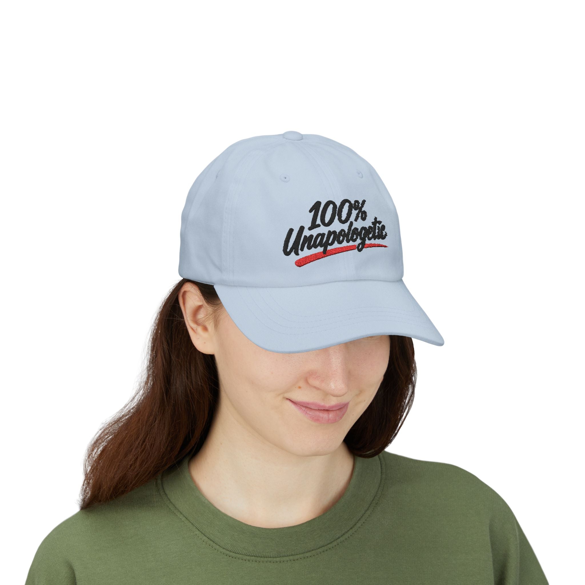 "100% Unapologetic" Embroidered Baseball Hat