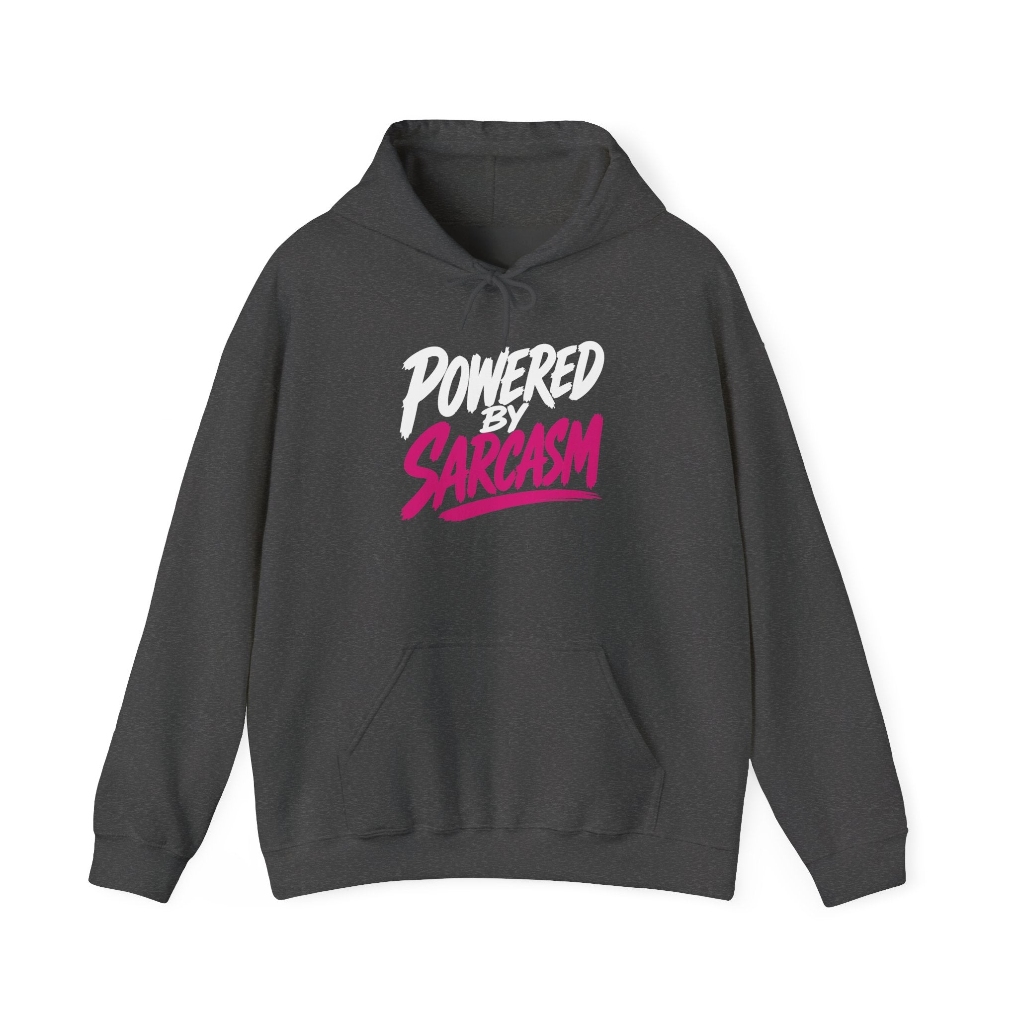 Powered by Sarcasm Hoodie — Funny Sarcastic Graphic Pullover