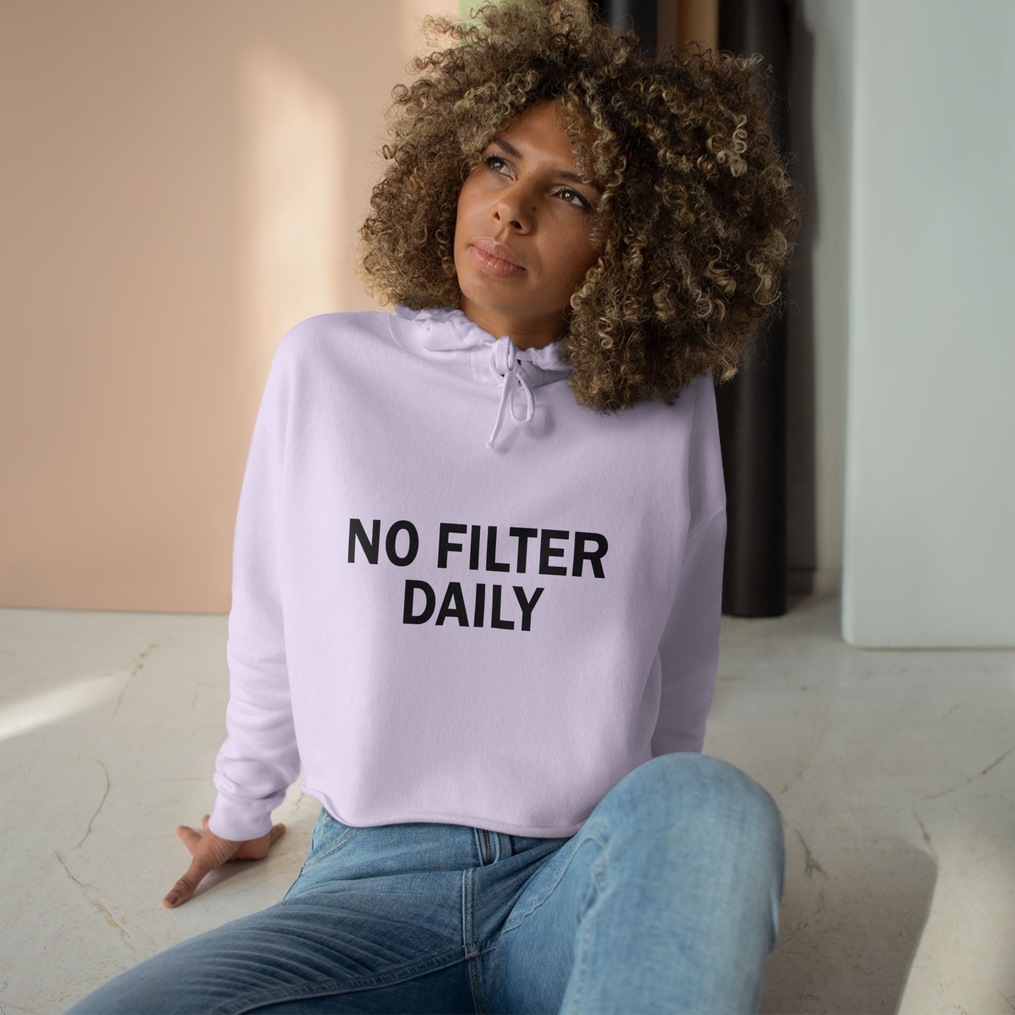 No Filter Daily Cropped Hoodie