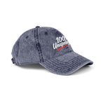 Vintage Embroidered Cap — "100% Unapologetic" Distressed Baseball Hat