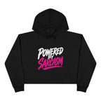 Powered by Sarcasm Crop Hoodie