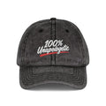 Vintage Embroidered Cap — "100% Unapologetic" Distressed Baseball Hat