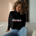 Unapologetic Crop Hoodie – Bold Script Cropped Pullover