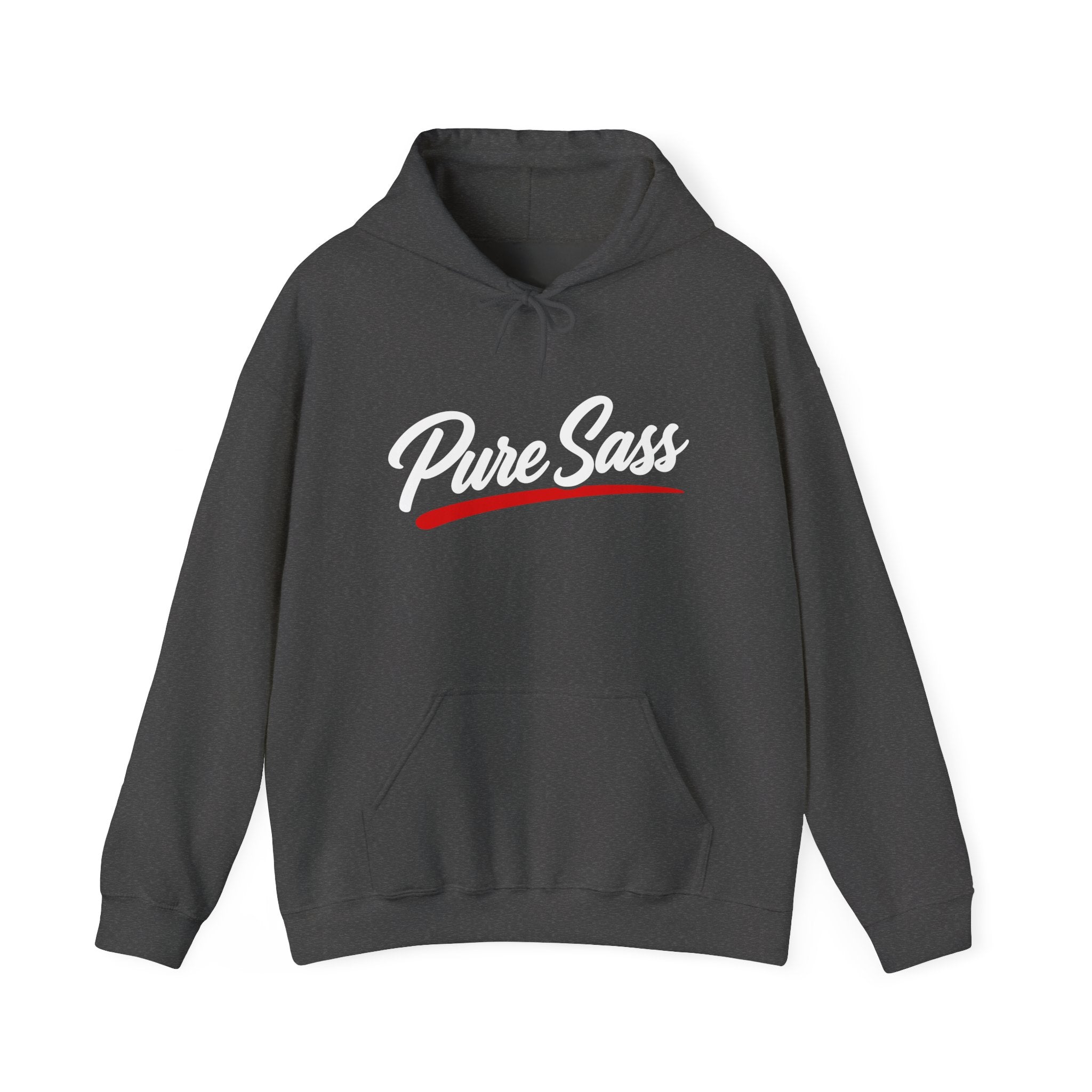 Hoodie — "Pure Sass" Script Logo Pullover