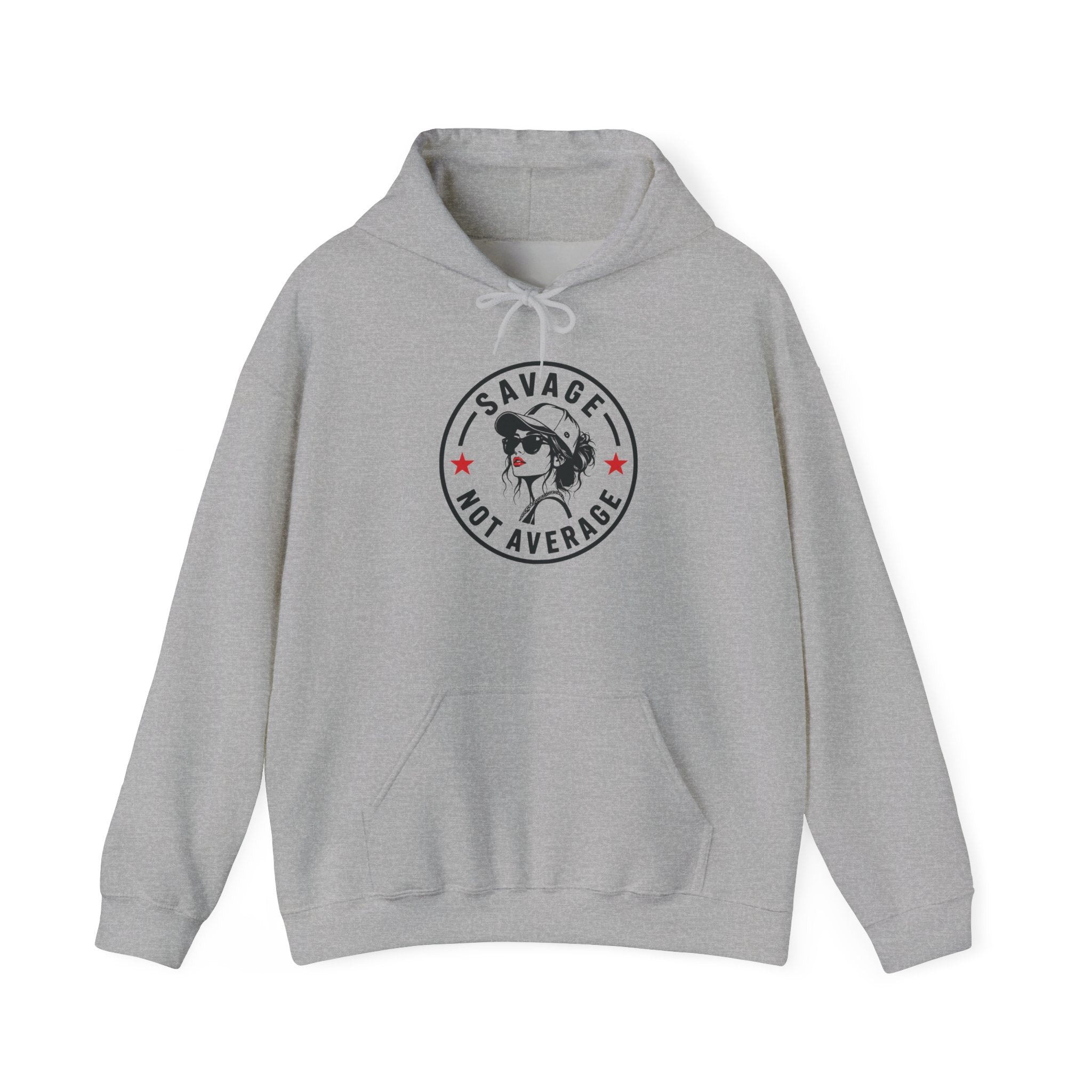 Savage Not Average Hoodie product view 1 – No Filter Daily