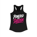 Powered by Sarcasm Racerback Tank product view 1 – No Filter Daily