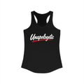 Unapologetic Racerback Tank product view 1 – No Filter Daily