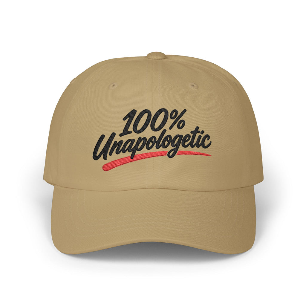 "100% Unapologetic" Embroidered Baseball Hat