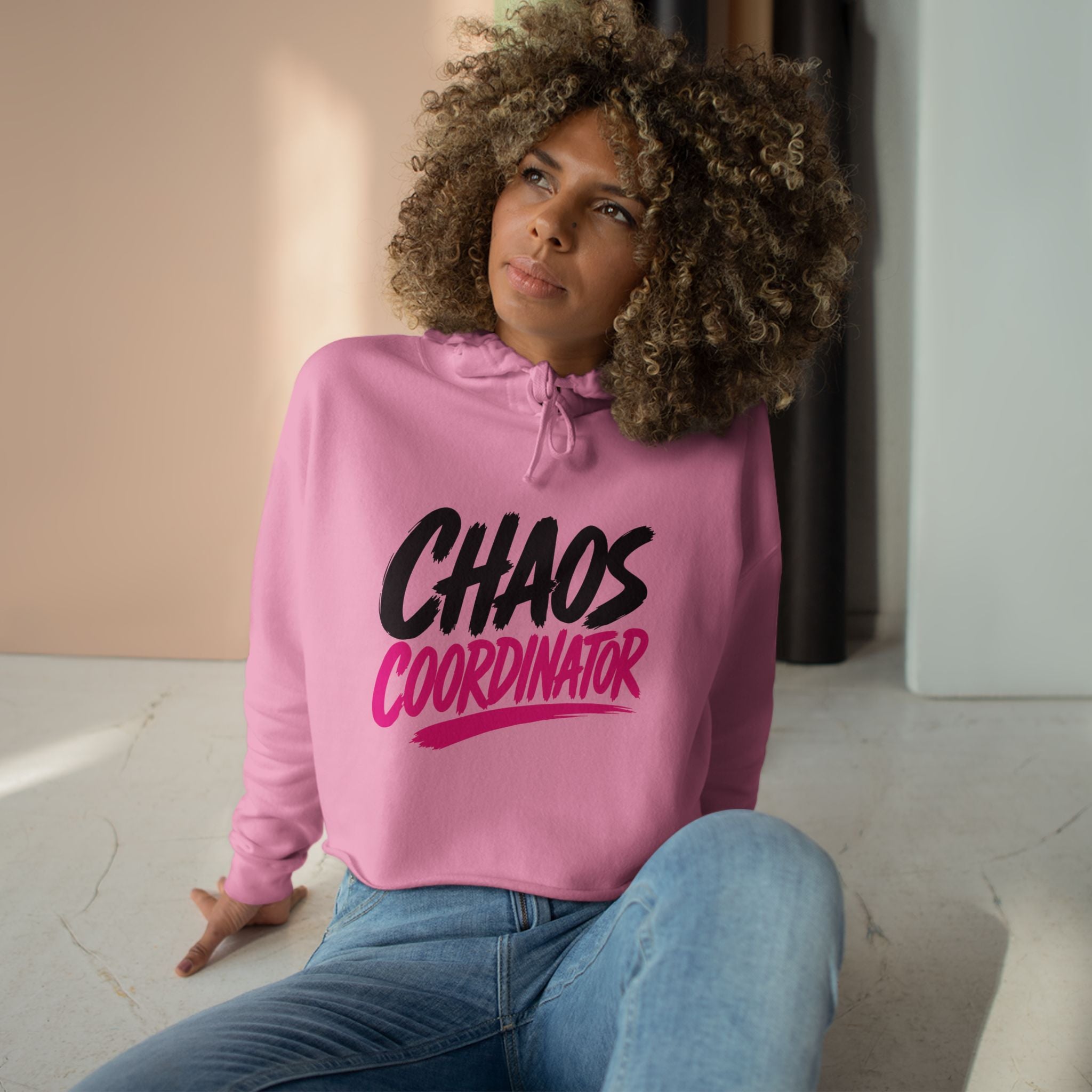 Chaos Coordinator Cropped Hoodie