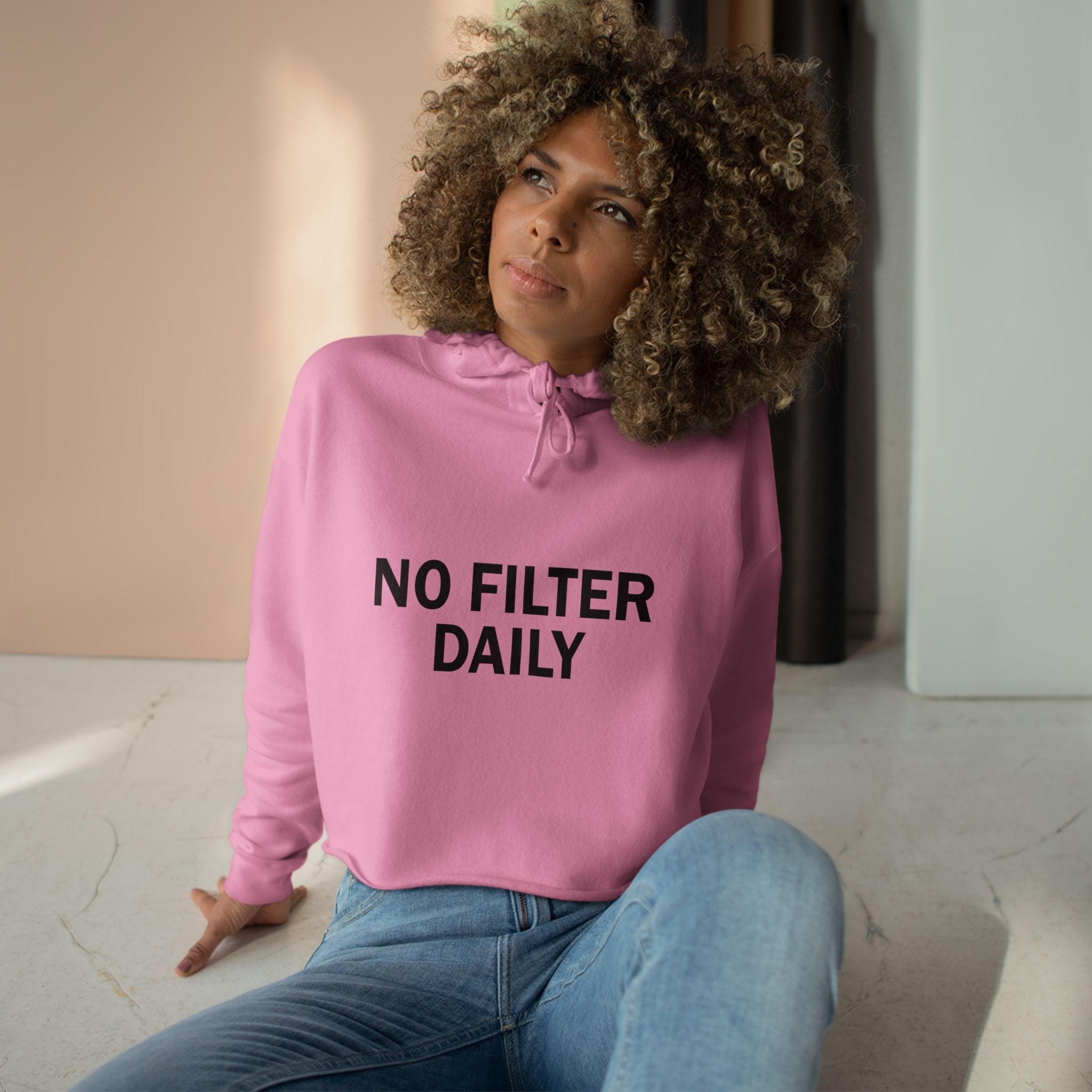 No Filter Daily Cropped Hoodie
