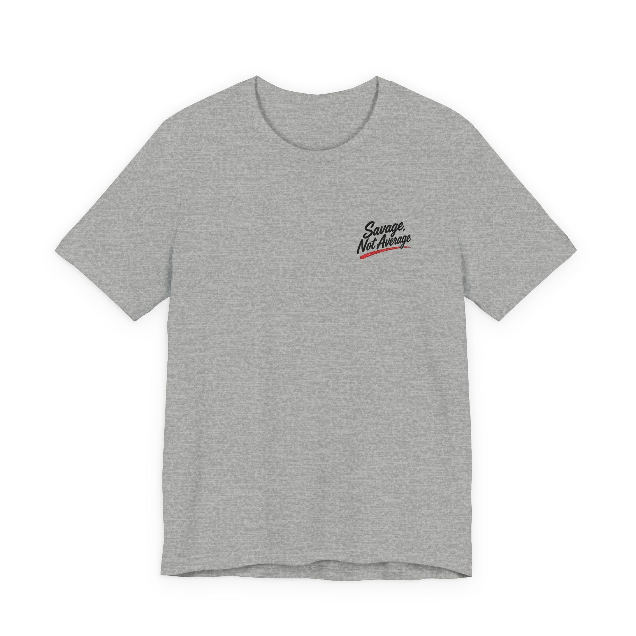 Vintage Embroidered Script 'Savage Not Average` Tee