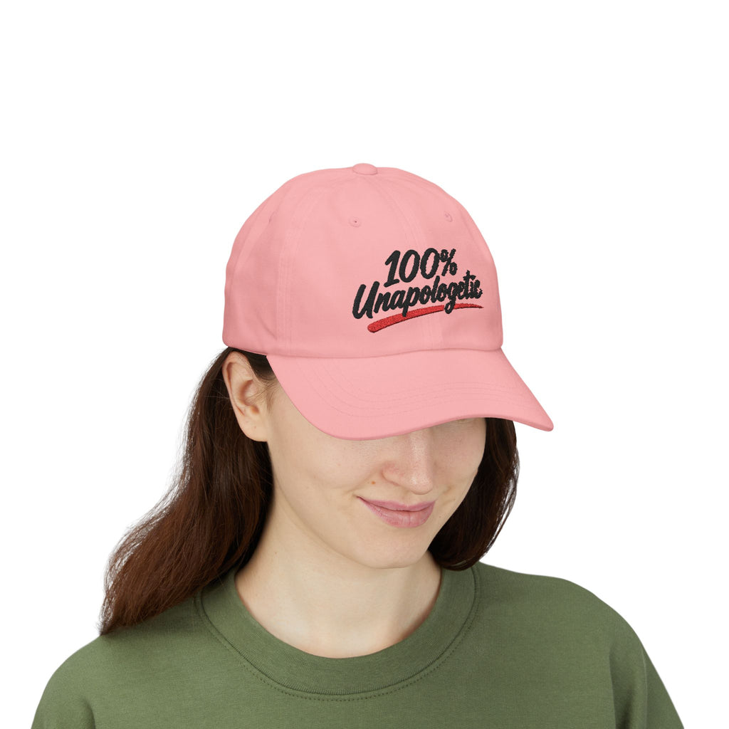 "100% Unapologetic" Embroidered Baseball Hat