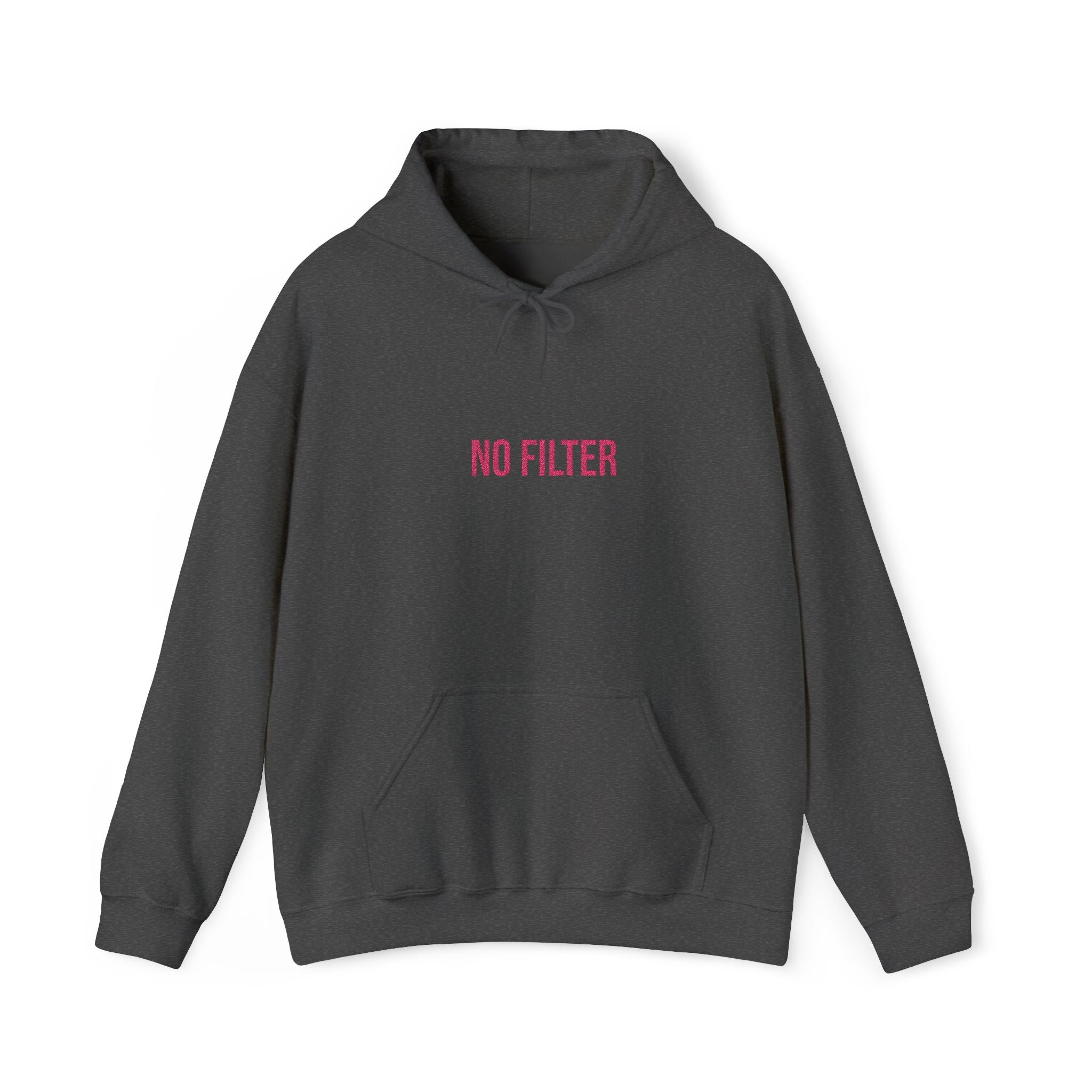 No Filter Hoodie — Embroidered Pullover