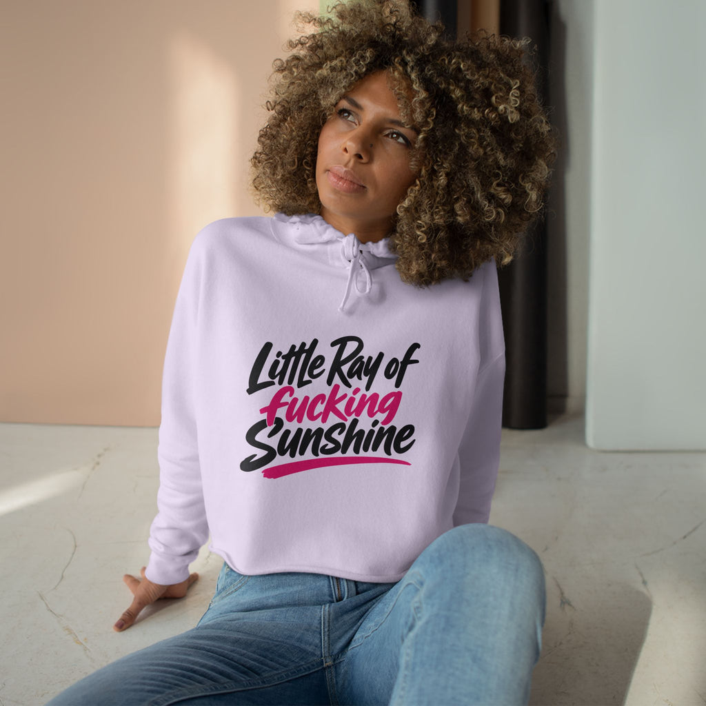 Little Ray of Fucking Sunshine Cropped Hoodie