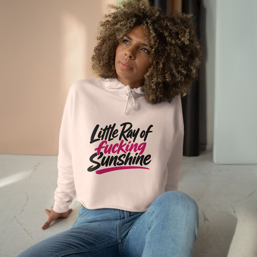 Little Ray of Fucking Sunshine Cropped Hoodie