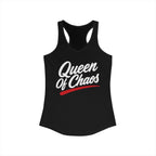 Queen of Chaos Racerback Tank product view 1 – No Filter Daily