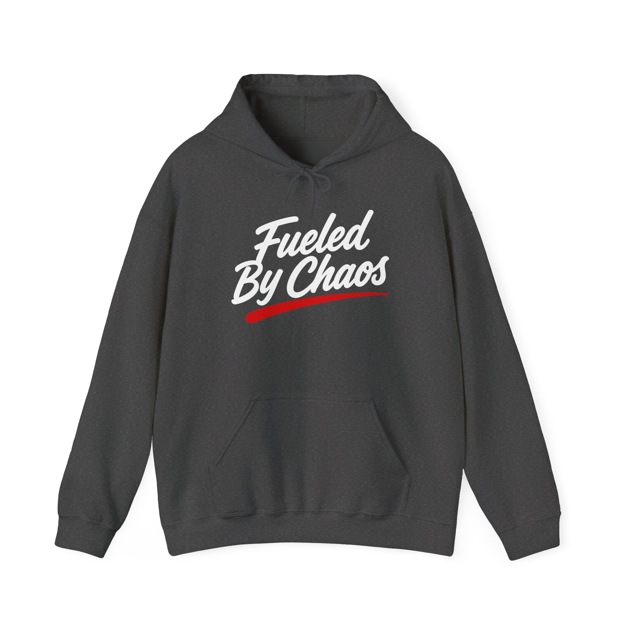 Fueled By Chaos Hoodie – Bold Script Graphic Pullover